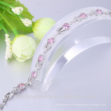 saudi Silberschmuck rosa CZ Armband Kostüm Design